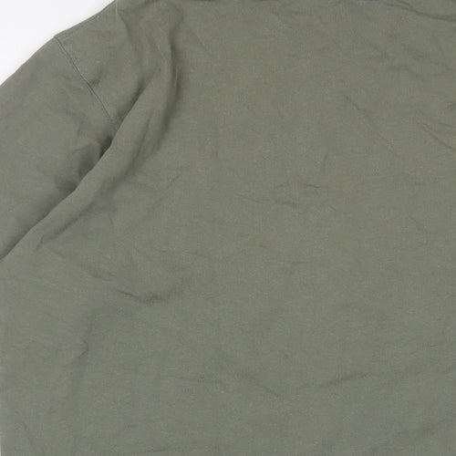 Uniqlo Mens Green Cotton T-Shirt Size M Crew Neck