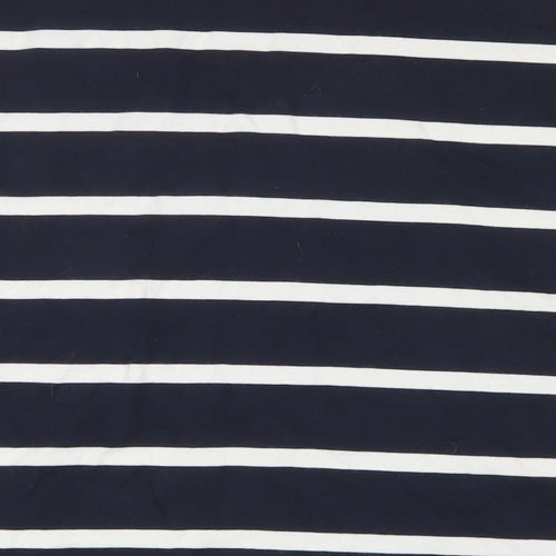 NEXT Womens Blue Striped Cotton Basic T-Shirt Size 18 Boat Neck