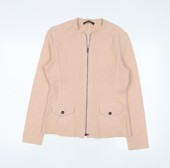 Marc Cain Womens Pink Jacket Size L Zip