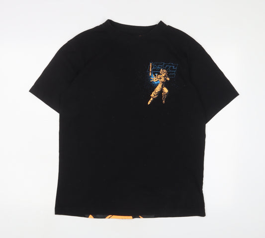 Dragon Ball Z Mens Black Cotton T-Shirt Size S Crew Neck