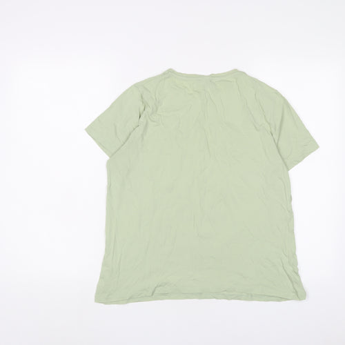 New Look Womens Green Cotton Basic T-Shirt Size 14 Crew Neck - New York City