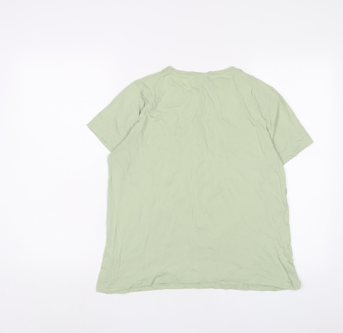 New Look Womens Green Cotton Basic T-Shirt Size 14 Crew Neck - New York City