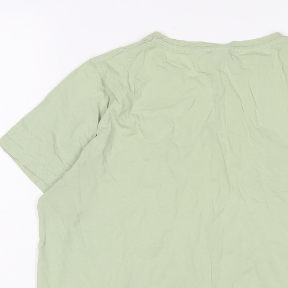 New Look Womens Green Cotton Basic T-Shirt Size 14 Crew Neck - New York City