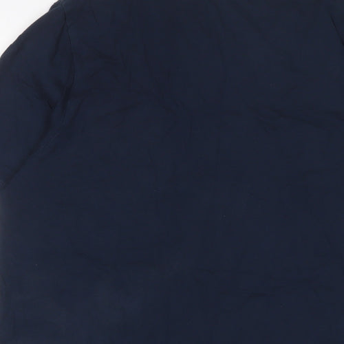 Very Mens Blue Cotton T-Shirt Size L Crew Neck
