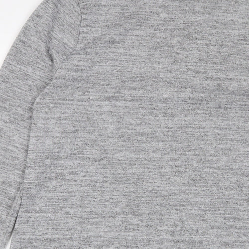 River Island Womens Grey Polyester Basic T-Shirt Size 12 Crew Neck
