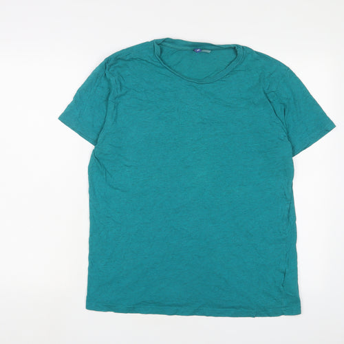 H&M Mens Blue Camel T-Shirt Size M Crew Neck