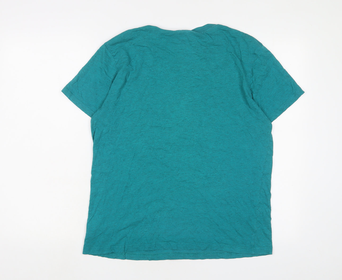 H&M Mens Blue Camel T-Shirt Size M Crew Neck