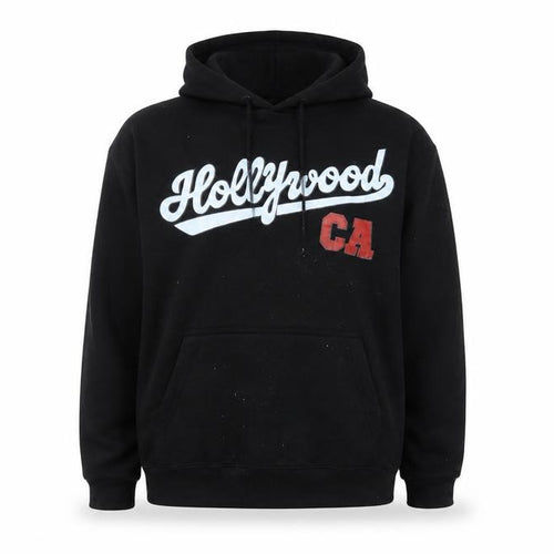 Republic Blues Mens Black Cotton Pullover Hoodie Size L - Hollywood CA