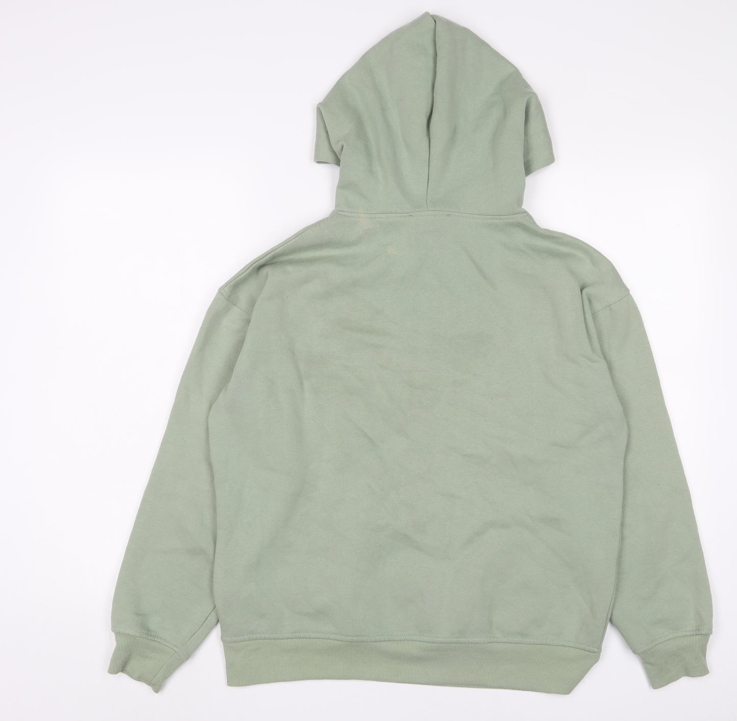 New Look Womens Green Cotton Pullover Hoodie Size S Pullover