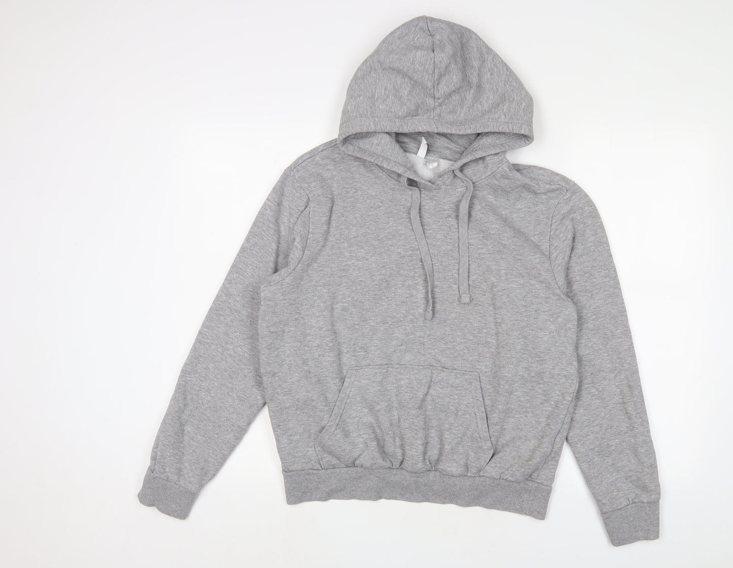 H&M Womens Grey Cotton Pullover Hoodie Size M Pullover