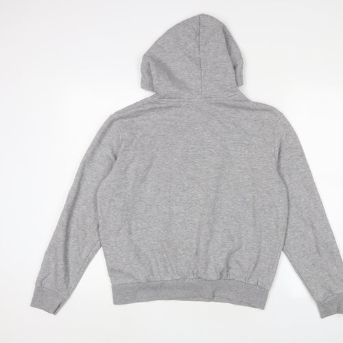 H&M Womens Grey Cotton Pullover Hoodie Size M Pullover