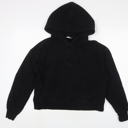 Hush Womens Black Cotton Pullover Hoodie Size S Pullover