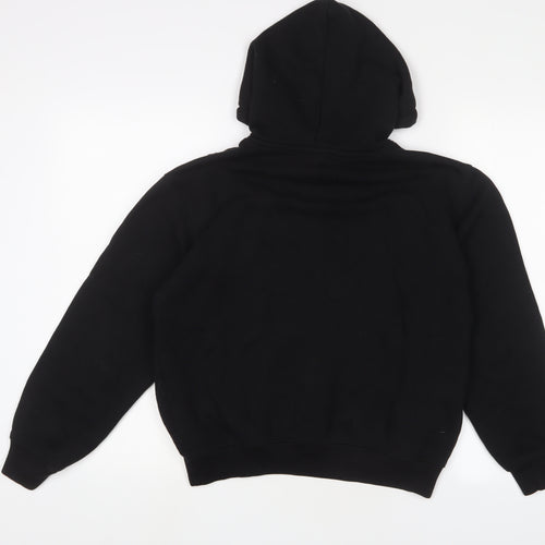 PRETTYLITTLETHING Womens Black Cotton Pullover Hoodie Size XS Pullover