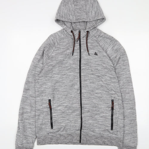 NEXT Mens Grey Cotton Full Zip Hoodie Size L