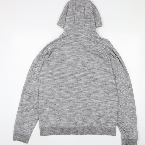 NEXT Mens Grey Cotton Full Zip Hoodie Size L