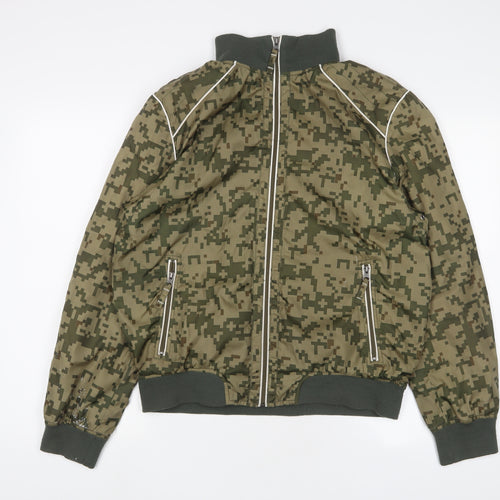 Burton Mens Green Geometric Jacket Size M Zip