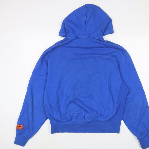 Heron Preston Mens Blue Cotton Pullover Hoodie Size S