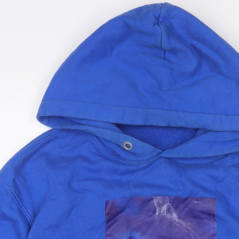 Heron Preston Mens Blue Cotton Pullover Hoodie Size S