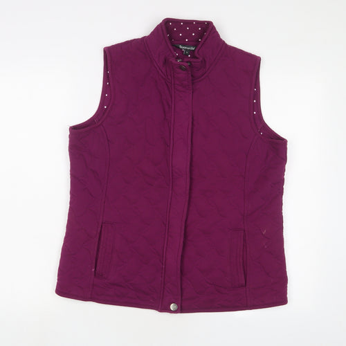 Bonmarché Womens Purple Gilet Jacket Size 14 Zip