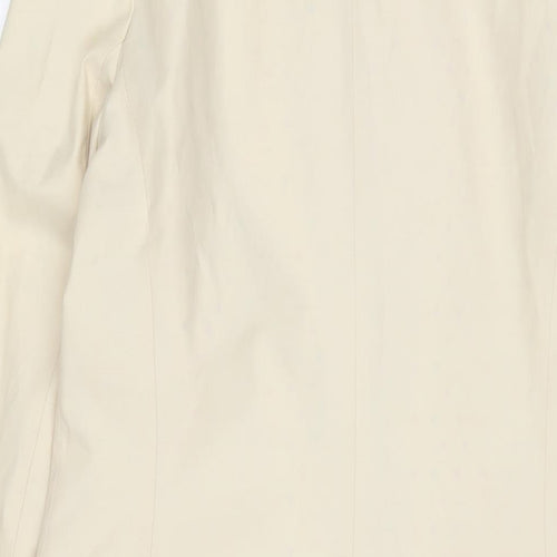 New Look Womens Beige Overcoat Coat Size 12 Button
