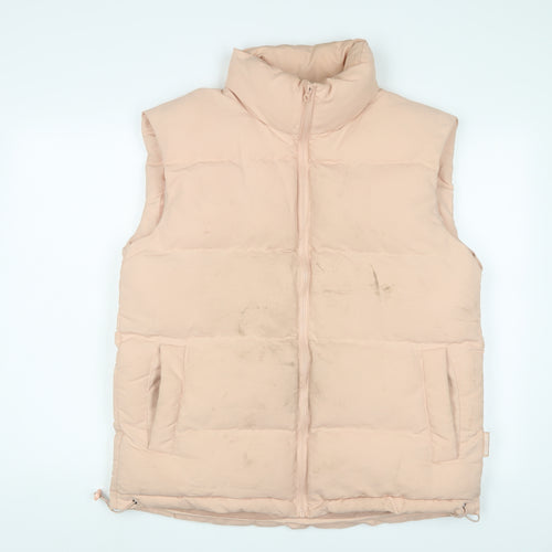 Missguided Womens Pink Gilet Jacket Size 10 Zip