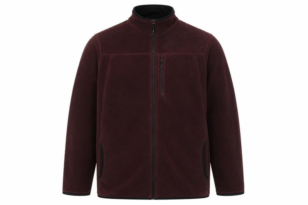 Front view of Marks & Spencer men’s red jacket, size 2XL, zip