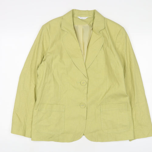 Classics Womens Green Jacket Blazer Size 18 Button