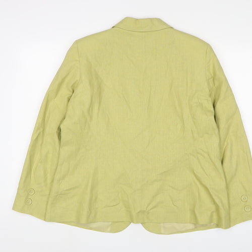 Classics Womens Green Jacket Blazer Size 18 Button