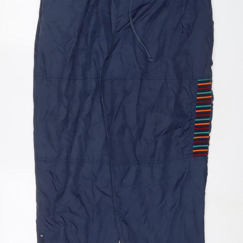 NEXT Mens Blue Nylon Sweatpants Trousers Size M L30 in Regular Drawstring