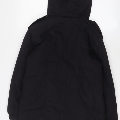 Boohoo Womens Black Jacket Coat Size 6 Zip
