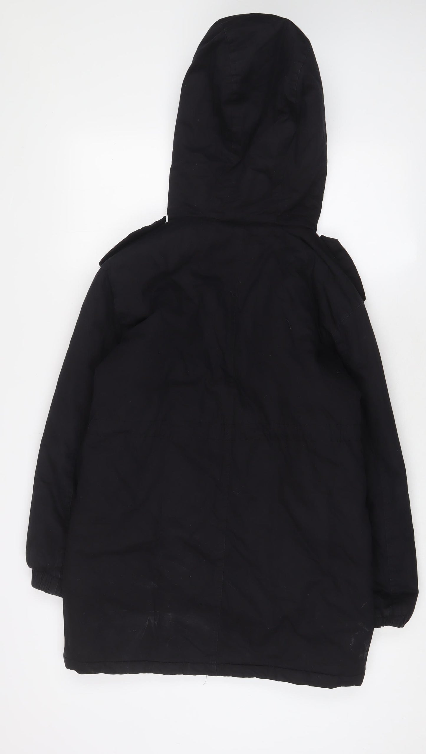 Boohoo Womens Black Jacket Coat Size 6 Zip