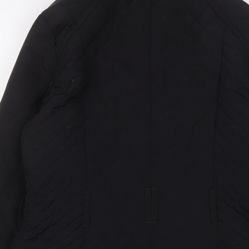 NEXT Womens Black Quilted Jacket Size 8 Zip