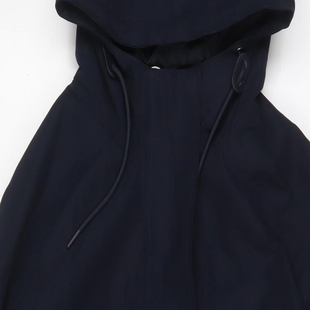 Marks and Spencer Womens Blue Jacket Coat Size 10 Zip
