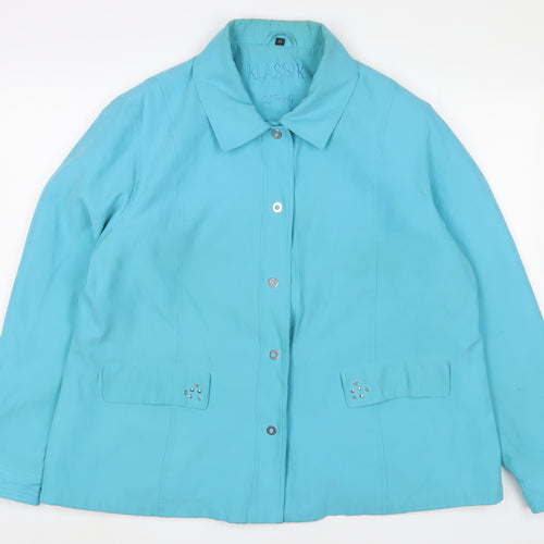 klassik Womens Blue Jacket Size 22 Zip