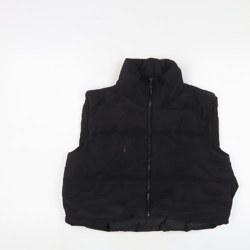Risin Womens Black Gilet Jacket Size L Zip