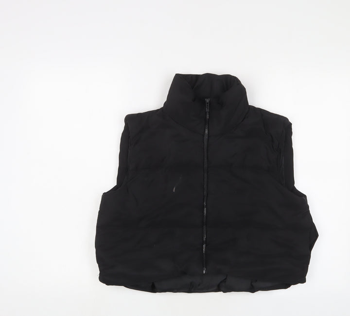 Risin Womens Black Gilet Jacket Size L Zip