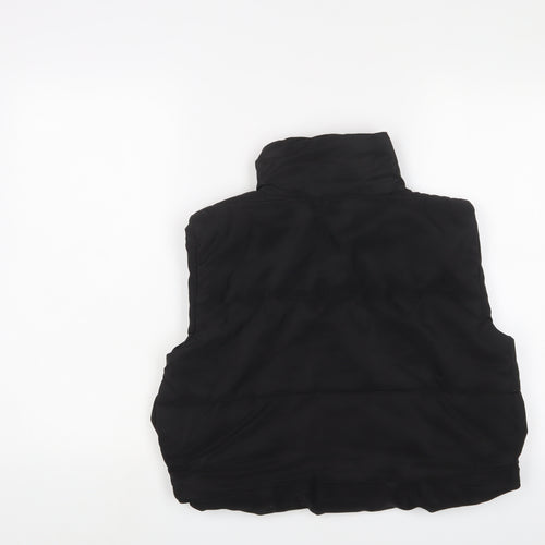 Risin Womens Black Gilet Jacket Size L Zip
