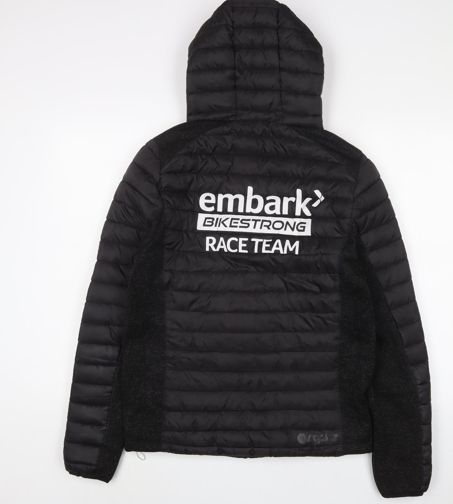 EMBARK Mens Black Puffer Jacket Jacket Size S Zip - Logo, Pockets