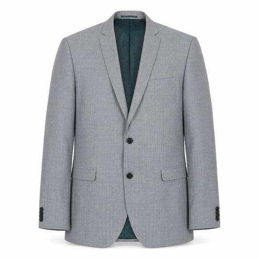 Front view of Next men’s grey wool jacket suit jacket, size 42, regular