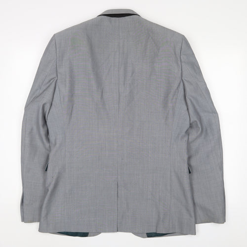 NEXT Mens Grey Wool Jacket Suit Jacket Size 42 Regular