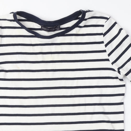 Marks and Spencer Women's Striped Crew Neck T-Shirt