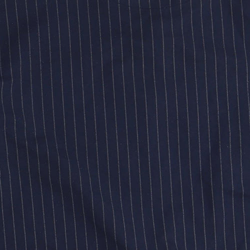River Island Women Blue Striped Bomber Jacket Size S