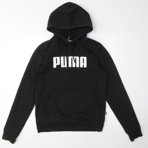 Puma Unisex Black Pullover Hoodie M - Cotton Blend Casual