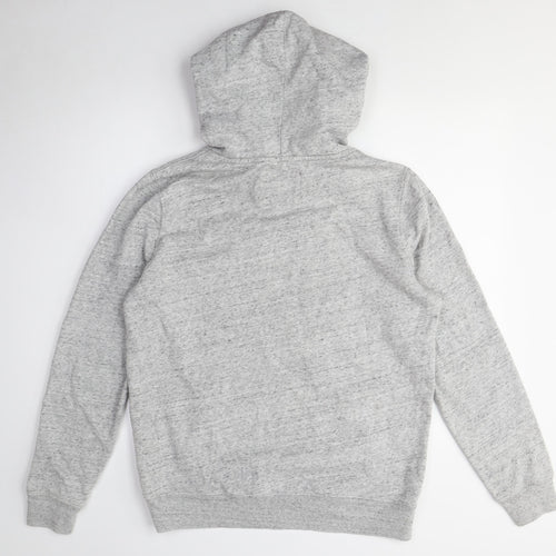 Hollister Unisex Grey Pullover Hoodie L