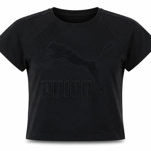 Puma Unisex Black Cotton T-Shirt, Short Sleeve, Size S