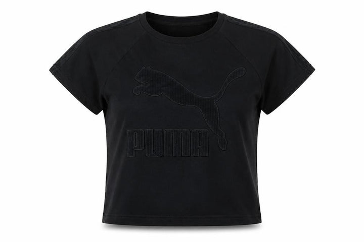 Puma Unisex Black Cotton T-Shirt, Short Sleeve, Size S