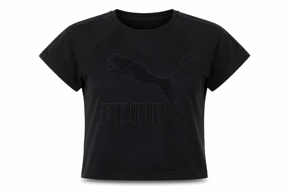 Puma Unisex Black Cotton T-Shirt, Short Sleeve, Size S