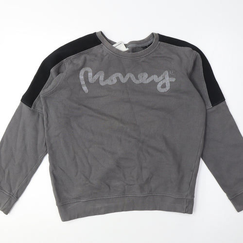 Money Boys Grey Pullover Sweatshirt, Size M, Long Sleeve