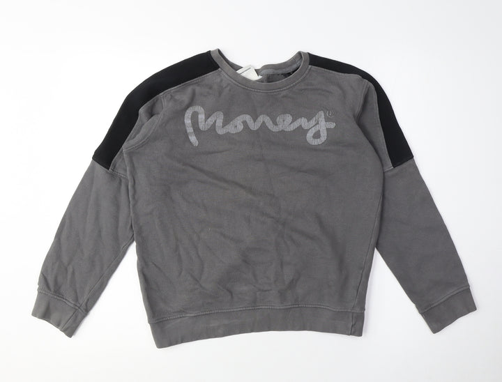 Money Boys Grey Pullover Sweatshirt, Size M, Long Sleeve