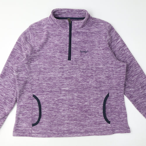 Mountain Warehouse Women's Purple Henley Sweatshirt M